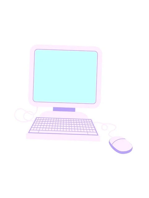 Spinning motion animation of computer with mouse and keyboard Stock Footage 324156030