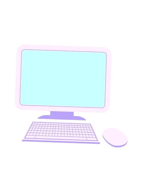 Spinning motion animation of computer with wireless mouse and keyboard Stock Footage 324074874