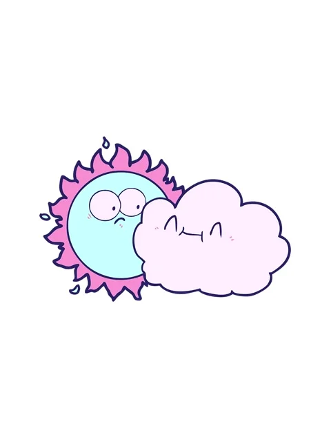 Spinning motion animation of cute cartoon cloud and sun Stock Footage 324314549