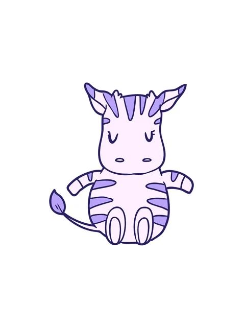 Spinning motion animation of cute cartoon zebra Stock Footage 324465799