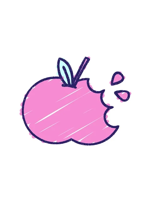 Spinning motion animation of Fruit Chalk Drawing design Stock Footage 324403364