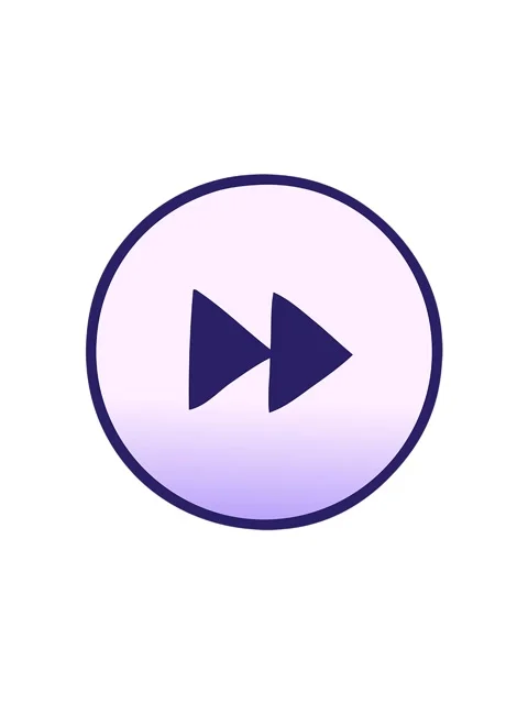 Spinning motion animation of gradient shaded cartoon of a fast forward button Video stock 324490695