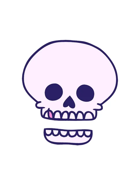 Spinning motion animation of hand drawn cartoon doodle of a skull head Video stock 324068254