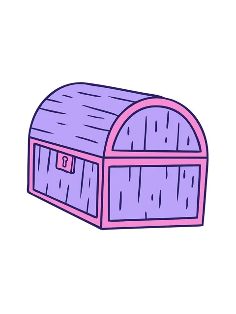 Spinning motion animation of a hand drawn cartoon doodle of a treasure chest Stock Footage 324159416