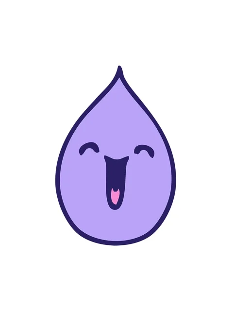 Spinning motion animation of hand drawn quirky cartoon emotional rain drop Stock Footage 324243925