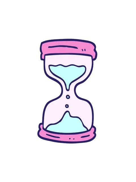 Spinning motion animation of hand drawn doodle style cartoon hourglass Stock Footage 324270481