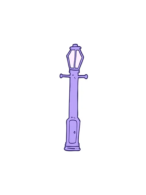 Spinning motion animation of hand drawn doodle style cartoon lamp post Stock Footage 324337787