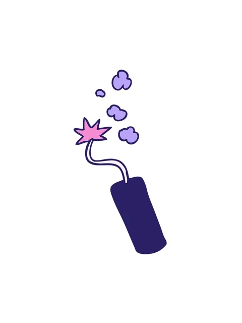 Spinning motion animation of hand drawn cartoon doodle of a lit dynamite stic 스톡 동영상 324374544