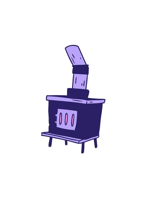 Spinning motion animation of hand drawn cartoon doodle of a house furnace Video stock 324449139