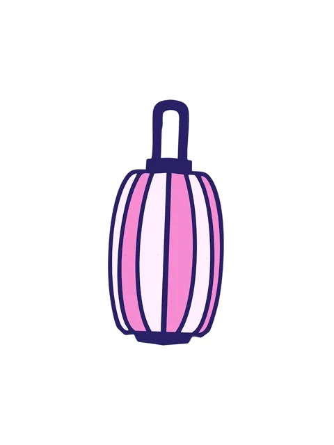 Spinning motion animation of a hanging lantern paper japanese lighting Stock Footage 324478312