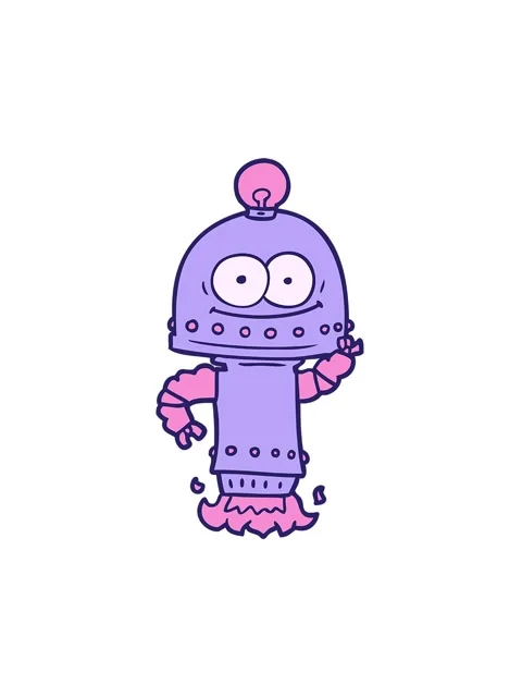 Spinning motion animation of happy robot with light bulb cartoon Stock Footage 324150237