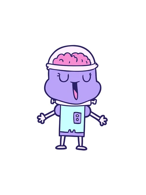 Spinning motion animation of happy robot cartoon Stock Footage 324442308