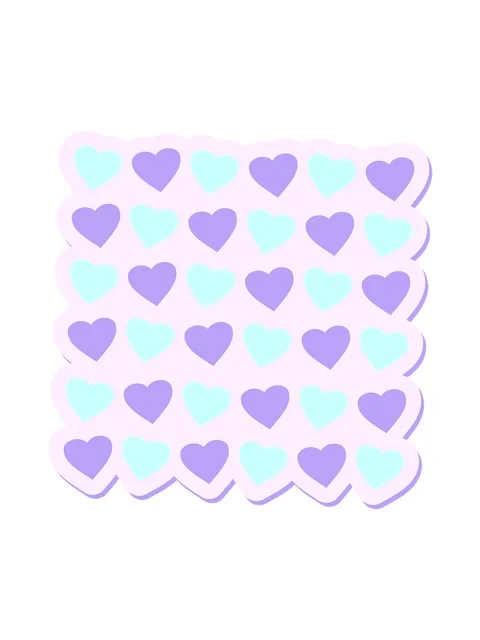 Spinning motion animation of hearts repeat pattern sticker Stock Footage 324096208