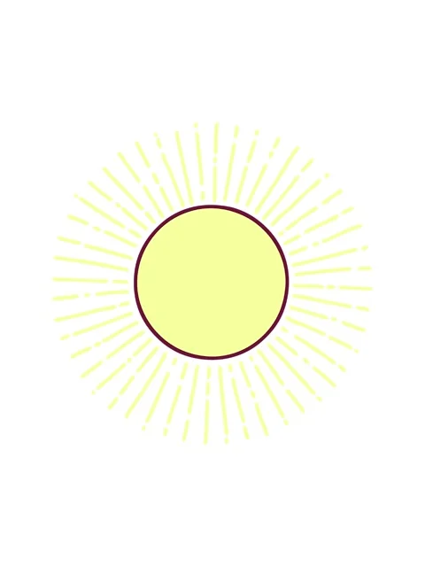 Spinning motion animation of iconic tattoo style image of a sun in bright g.. Stock Footage 324155757
