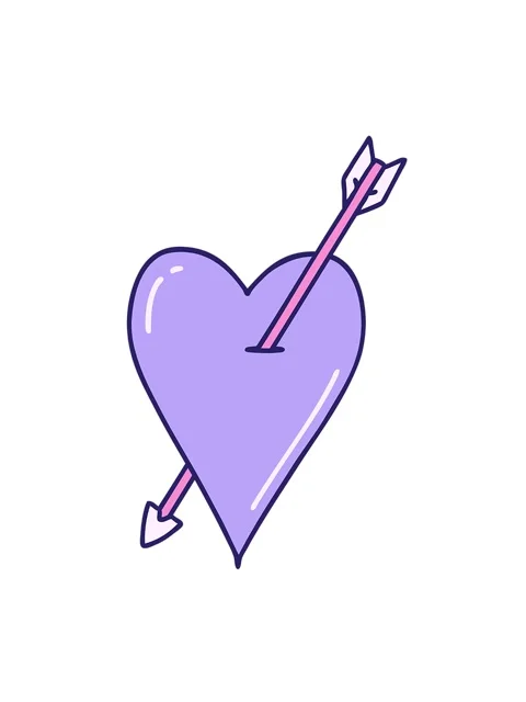 Spinning motion animation of iconic tattoo style image of an arrow and heart Stock Footage 324436714
