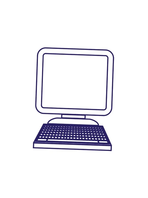 Spinning motion animation of illustration of a computer icon Stock Footage 324231224