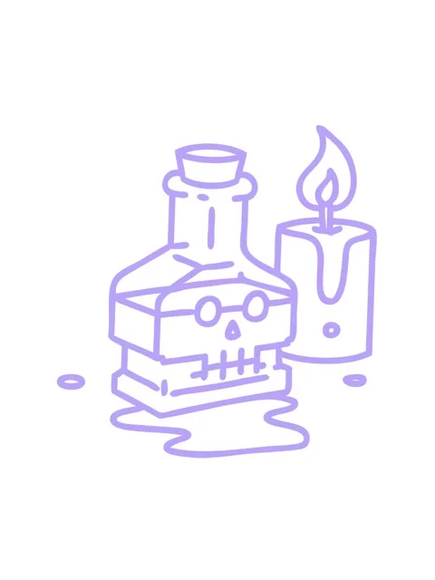 Spinning motion animation of line doodle of a magic potion in a fancy bottl.. Stock Footage 324272532