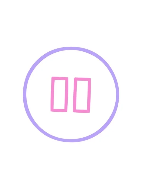 Spinning motion animation of line drawing cartoon of a pause button icon Video stock 324070514