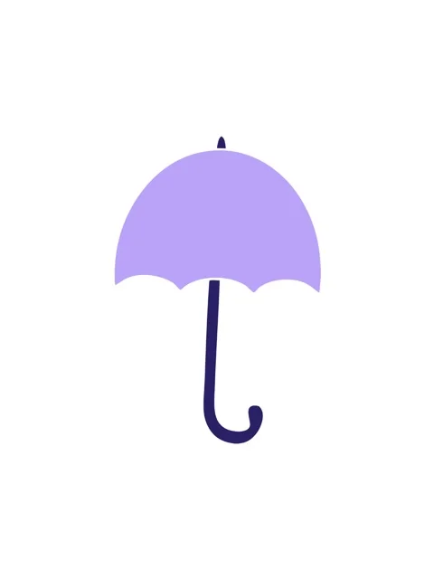 Spinning motion animation of line drawing cartoon of a open umbrella icon Stock Footage 324388299