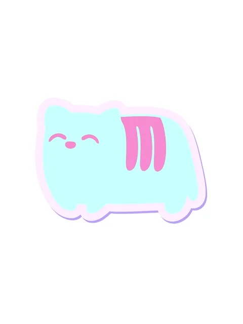 Spinning motion animation of loaf cat sticker Stock Footage 324074289