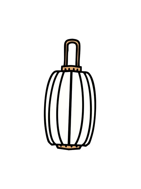 Spinning motion animation of a long hanging paper lantern Vídeos de archivo 324207500