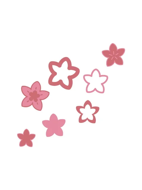 Spinning motion animation of multiple flowers form a japnese floral pattern Stock Footage 324256701