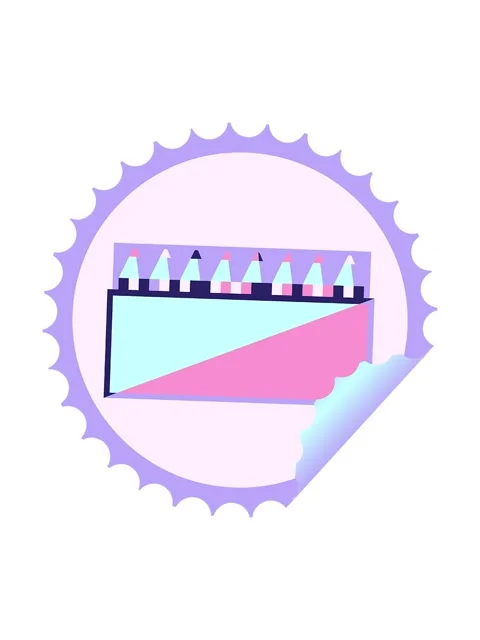 Spinning motion animation of pack of coloring pencils graphic vector illust.. Stock Footage 324174233