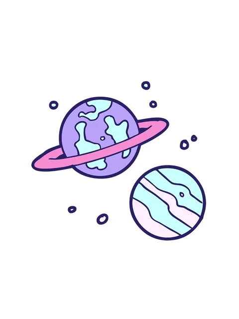 Spinning motion animation of planets illustration Stock Footage 324459086
