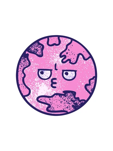 Spinning motion animation of retro grunge cartoon of a planet earth Stock Footage 324094382