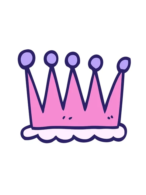 Spinning motion animation of simple cartoon doodle crown Stock Footage 324476662