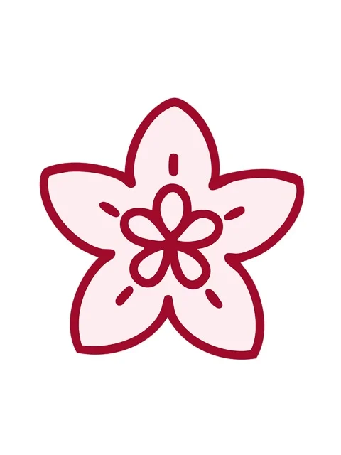 Spinning motion animation of singular japanese style flower design Stock Footage 324091398