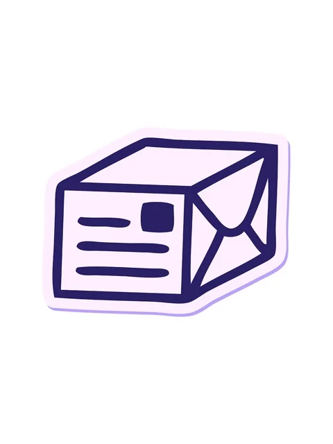 Spinning motion animation of sticker of a cute cartoon paper parcel Stock Footage 324184580