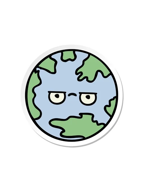 Spinning motion animation of sticker of a cute cartoon planet earth 스톡 동영상 324487312