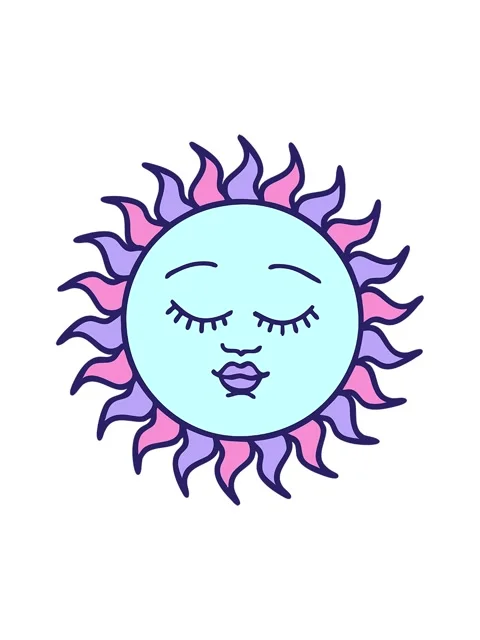 Spinning motion animation of sun with face design Stock Footage 323601052