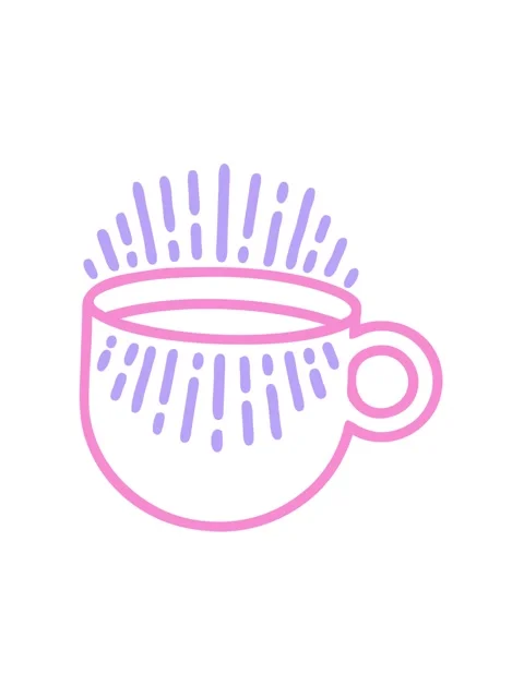Spinning motion animation of tattoo in black line style of cup of coffee icon Stock Footage 324432532