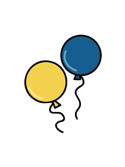 Spinning motion animation of two floating brazilian carnival balloons Stock Footage 324079658