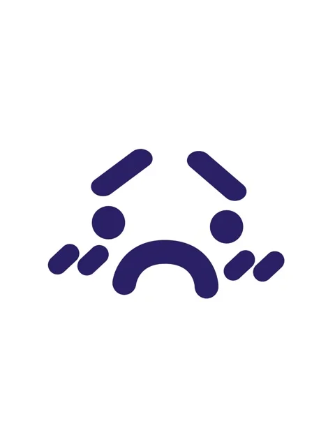 Spinning motion animation of unhappy face icon Stock Footage 324105022