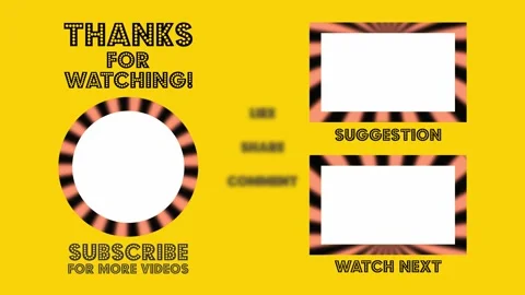 Spinning Motion Graphics End Screen Stock Footage 254949807