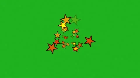 Spinning Of Multi Color Stars Effect Stock Footage 237456046