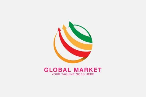 Spinning multicolor arrows logo design illustration. usable for internet se.. Stock Illustration