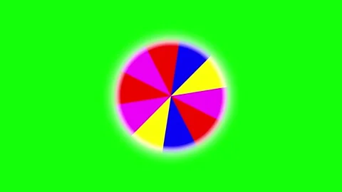 Spinning multicolored fan, optical illusion, vibrant colors create mesmeriz.. Stock Footage 336476213