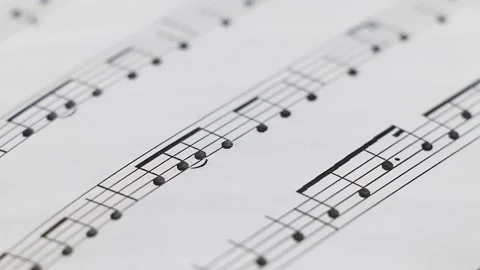 Spinning musical notes - Close-up view Stock Footage 134074896