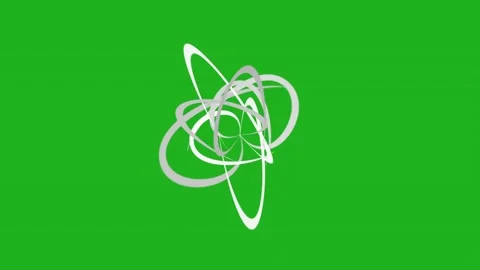 Spinning orbits motion graphics with green screen background Stock Footage 162484685