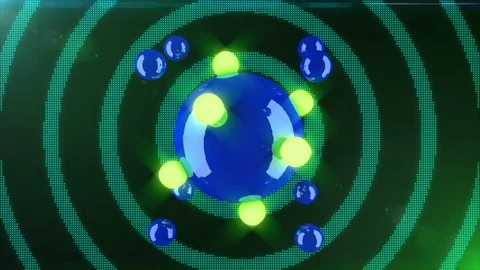 Spinning Orbs - Professional VJ Background Loop Video stock 80296355
