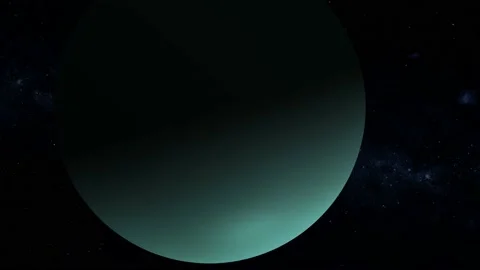 Spinning original 3d Uranus planet view space Stock Footage 221910180