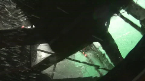 Spinning paddle wheel Stock Footage 737045