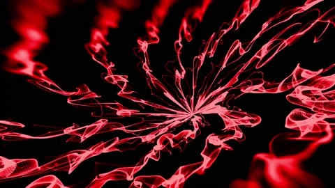 Spinning particules light rays and red glow Stock Footage 200886103