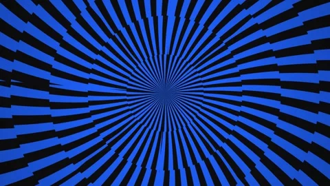 Spinning pattern with black and blue shapes creating a Stock Footage 339341594