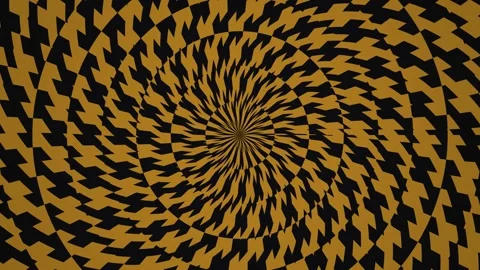Spinning pattern with black and yellow shapes Stock Footage 339457005