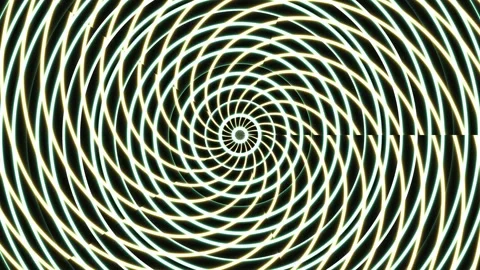 Spinning patterns create dynamic shapes and lines in dark Stock Footage 339460221